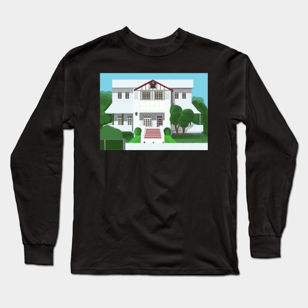 Historic Architecture The White House Boarding House Long Sleeve T-Shirt by Donnahuntriss